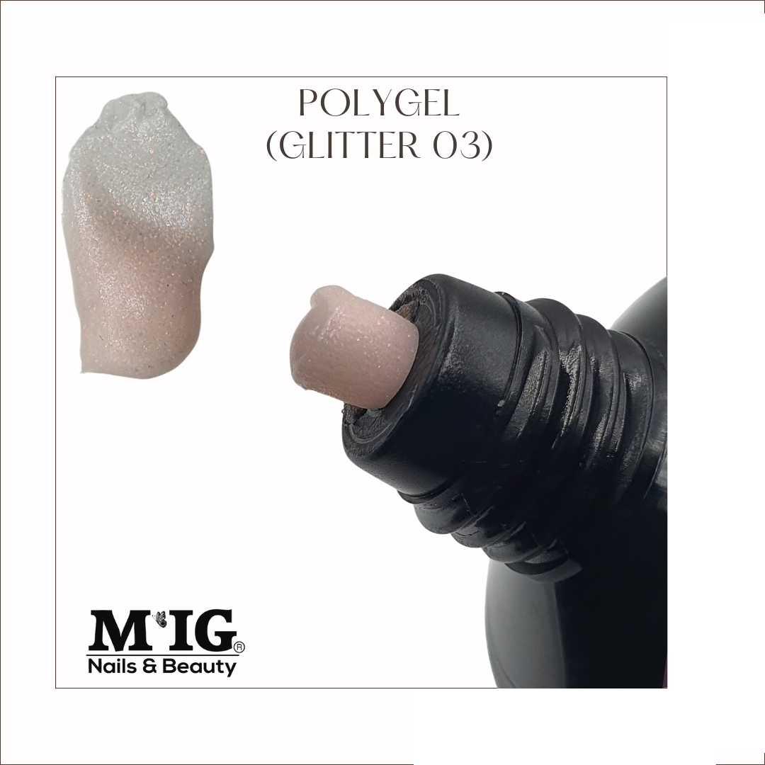Polygel Cover Glitter - MIGSHOP.RO