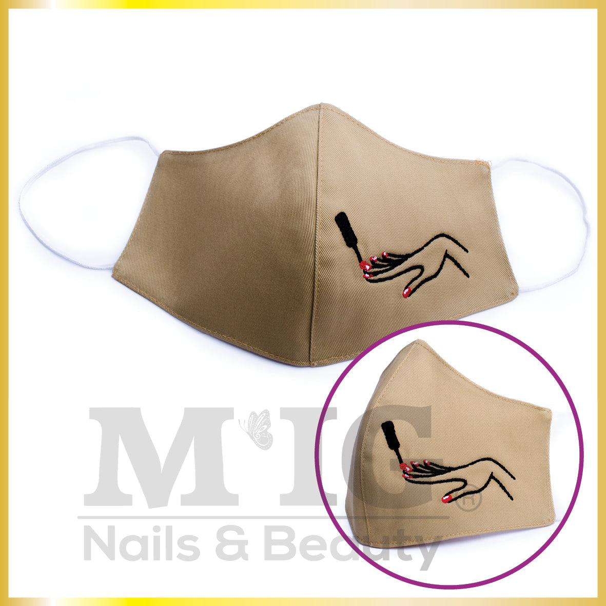 Masca de praf bumbac fashion brodata (nails) - MIGSHOP.RO
