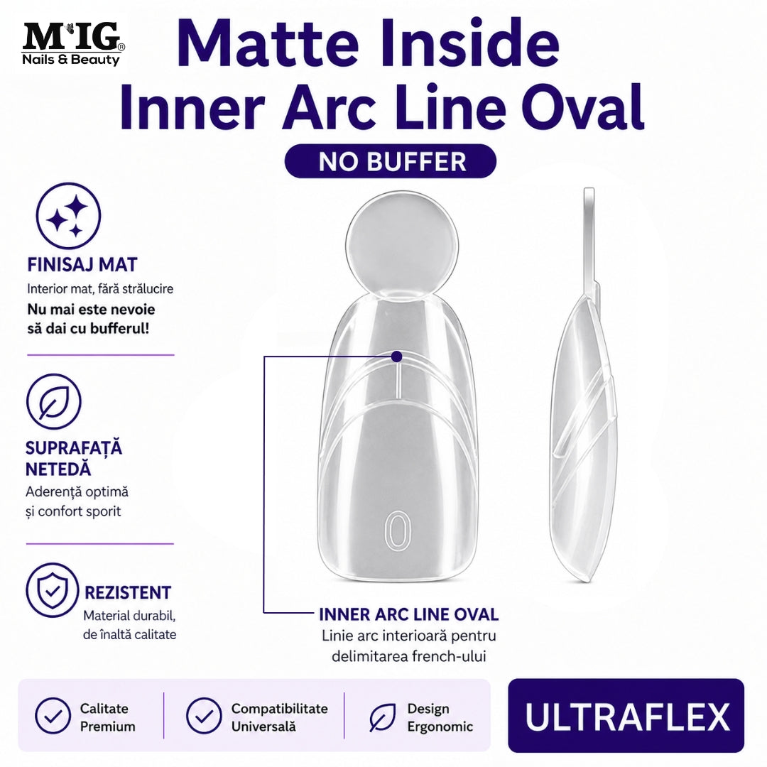 Tipsuri Matte Inside Inner Arc Line Oval No Buffer Ultraflex – MIG ...