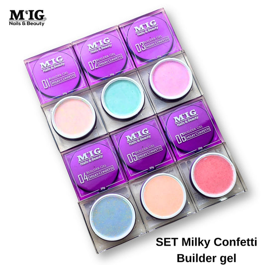 SET Milky Confetti Builder Gel