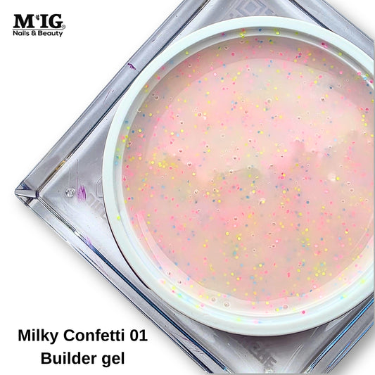 Milky Confetti 01 Builder Gel