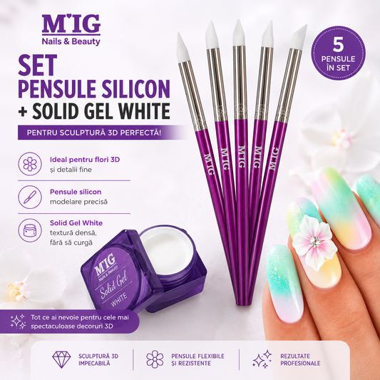 Set Solid Gel White + pensule