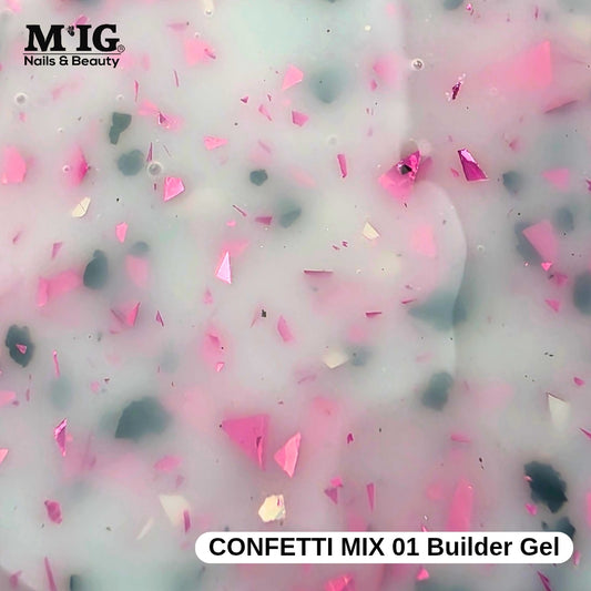 Confetti Mix 01 Builder Gel