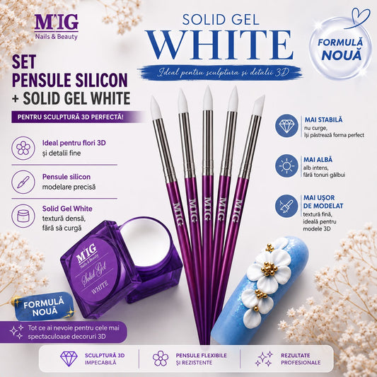 Set Solid Gel White + pensule