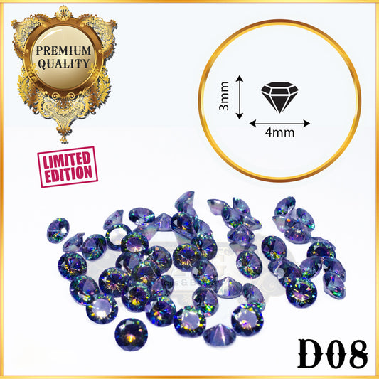 Chamäleon-Kegelkristalle 4×3 mm (D08)