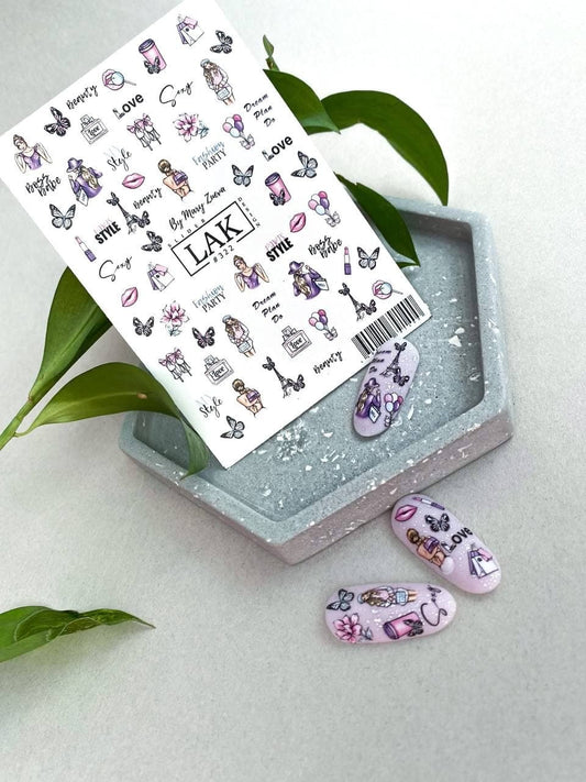 69 Water Nail Tattoo (#322)