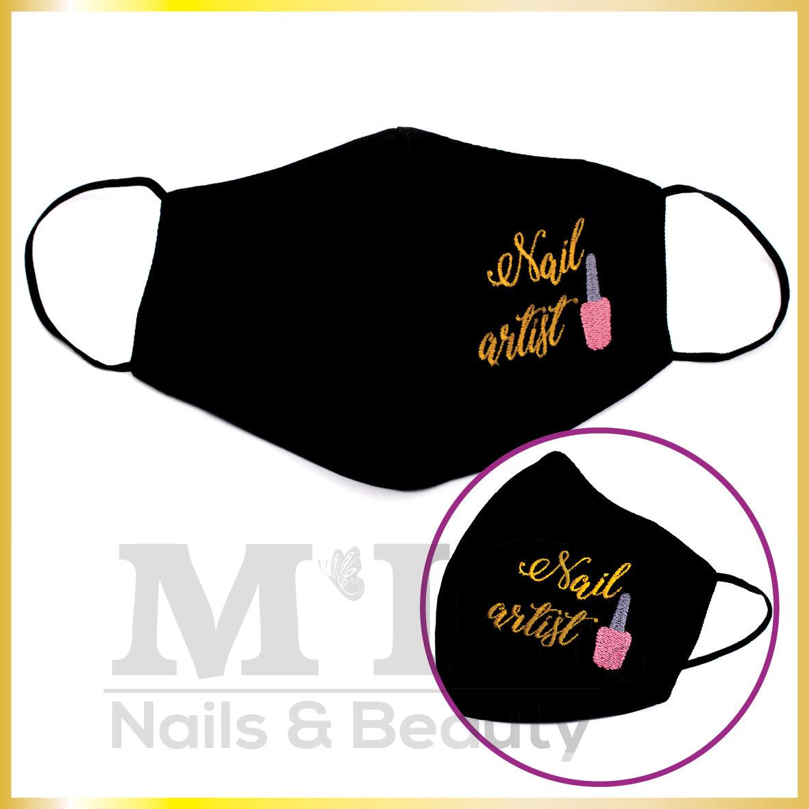 Masca de praf bumbac fashion brodata (nail artist) - MIGSHOP.RO