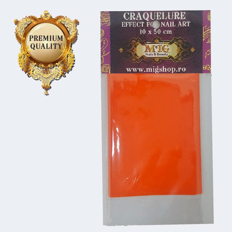 32 Folie de transfer craquelure (ORANGE MAT) - MIGSHOP.RO